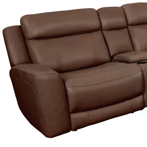 Calgary Autumn Umber Power Left Arm Facing Recliner P2