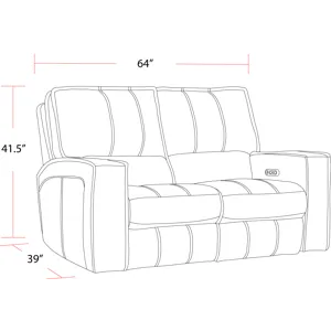 Rockford Verona Saddle Power Reclining Loveseat