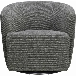 Mingle Thatch Black Swivel Glider Accent Chair Two Pack
