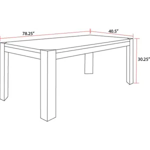 Cedar Fork Dining 78 Inch Rectangular Dining Table