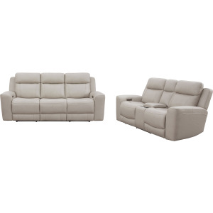 Calgary Stone Power Reclining Sofa and Loveseat