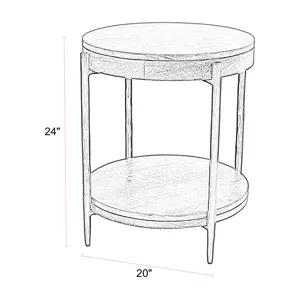Bengal 41 Inch Round Cocktail Table with 2 End Tables