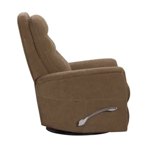 Gemini Snazzy Shiitake Manual Swivel Glider Recliner