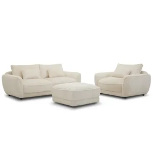 Utopia Mega Ivory Chair and A Half with Lumbar Pillow Two Pack