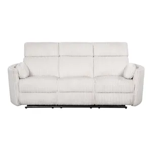 Radius Mega Ivory Power Reclining Sofa Loveseat and Recliner