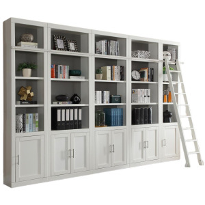 Catalina 6 Piece Small Library Wall with Ladder