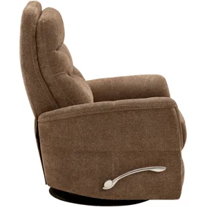 Gemini Snazzy Shiitake Manual Swivel Glider Recliner Two Pack
