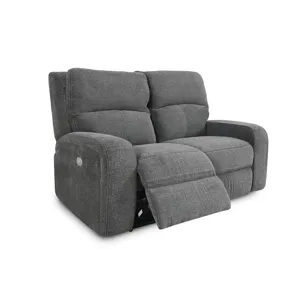 Polaris Bizmark Grey Power Reclining Sofa and Loveseat