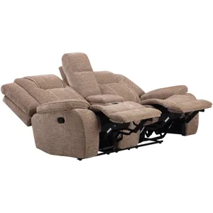 Bruno Plush Tobacco Manual Console Loveseat