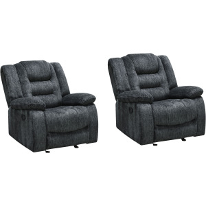 Bolton Misty Storm Glider Recliner Two Pack