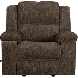 Bronco Plush Umber Manual Rocker Recliner Two Pack