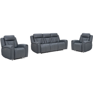 Maveric Bette Lapis Zero Gravity Power Reclining Sofa and 2 Recliners