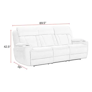 Dalton Lucky Charcoal Power Reclining Sofa Loveseat and Recliner