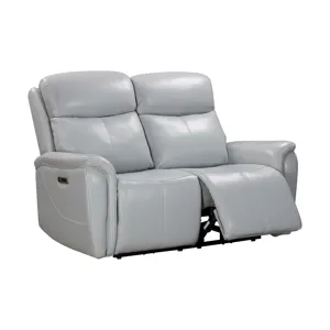 Cascade Seamist Grey Power Reclining Sofa and Loveseat
