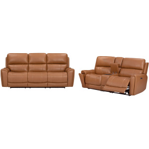 Hancock Apple Cider Zero Gravity Power Reclining Sofa and Loveseat