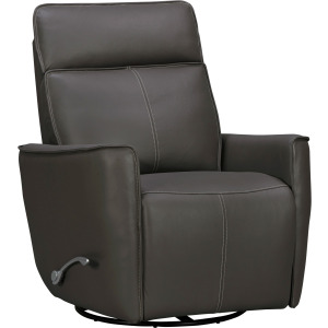 Roxy Abby Dark Grey Manual Swivel Glider Recliner
