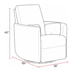 Turner Acadia White Manual Swivel Glider Recliner