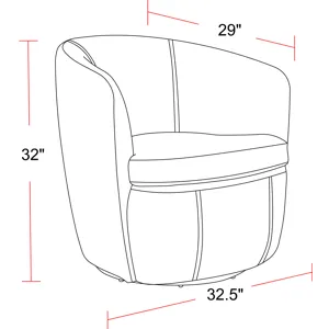 Barolo Snow 100% Italian Leather Swivel Club Chair Two Pack