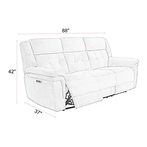 Richland Bristol Grey Power Reclining Sofa