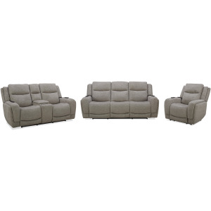 Penfield Frappe Power Reclining Sofa Loveseat and Recliner