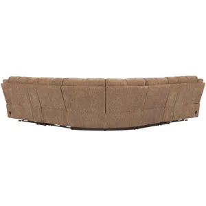 Bronco Plush Tobacco 7 Piece Modular Zero Gravity Power Reclining Sectional with Power Adjustable Headrests