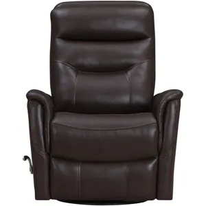 Gemini Milan Brown Manual Swivel Glider Recliner
