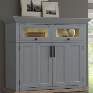 Americana Modern Dove Workstation Top with LED Light