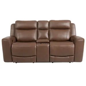 Calgary Autumn Umber Power Reclining Sofa and Loveseat