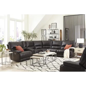 Whitman Verona Coffee - Powered By Freemotion 6 Piece Modular Power Reclining Sectional with Power A