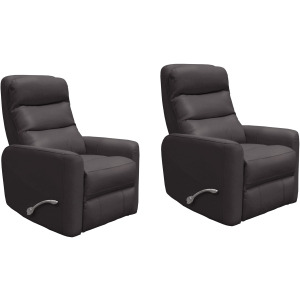 Hercules Chocolate Swivel Glider Recliner Two Pack