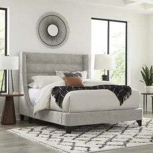 Jacob Luxe Light Grey King Bed