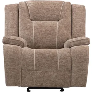 Bruno Plush Tobacco Manual Glider Recliner Two Pack