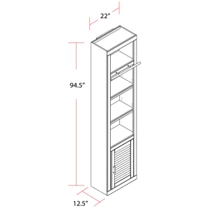 Catalina 22 Inch Open Top Bookcase
