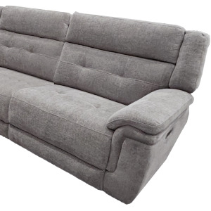 Richland Bristol Grey Power Right Arm Facing Recliner