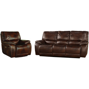 Vail Burnt Sienna Power Reclining Sofa and Recliner