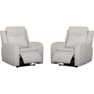 Armstrong Clearwater Sand Power Recliner with Heat Massage and Auto-Glide Two Pack