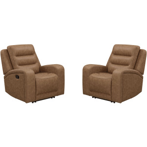Napa Wrangler Clay Manual Glider Recliner Two Pack