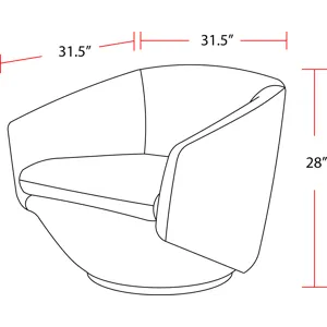 The Twist Elise Rust Swivel Chair