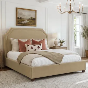 Gwen Mellow Teak King Bed 6/6