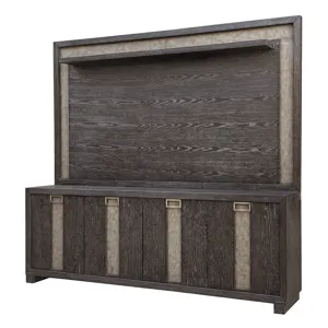 Ascent 92 Inch TV Console with Hutch and Back Panel