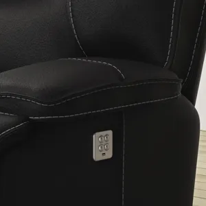 Spartacus Black 7 Piece Modular Power Reclining Sectional with Power Adjustable Headrests