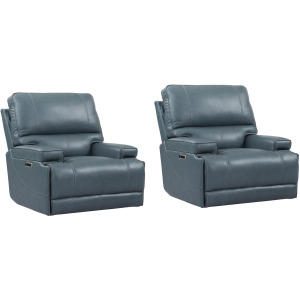 Whitman Verona Azure - Powered By Freemotion Cordless Power Recliner Two Pack