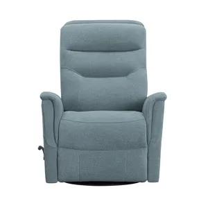 Gemini Snazzy Blue Manual Swivel Glider Recliner