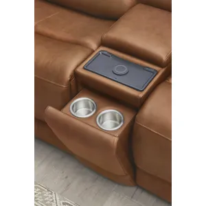 Belmont Lyric Caramel Zero Gravity Power Reclining Sofa Loveseat and Recliner