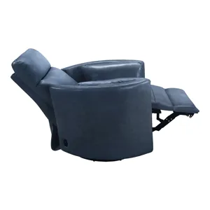 Radius Vintage Navy Power Swivel Glider Recliner