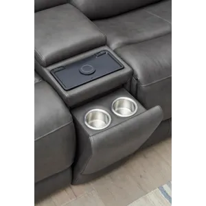 Belmont Autumn Fog 7 Piece Zero Gravity Power Reclining Sectional with Power Adjustable Headrests