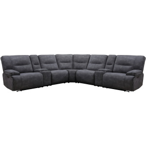Gladiator Cobalt 7 Piece Modular Power Zero Gravity Reclining Sectional with Power Adjustable Headrests
