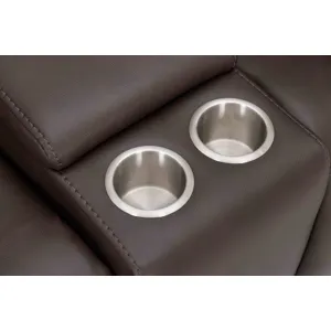 Maveric Bette Coffee Power Zero Gravity Console Loveseat P3