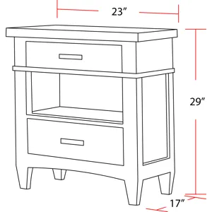 Americana Modern Bedroom King Platform Bed with 2 Nightstands