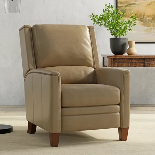 Connor - Luxe Latte Manual Pushback Recliner
